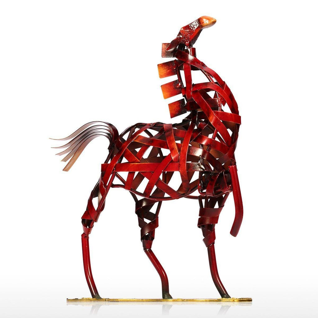 Metal Weaving Horse Miniature