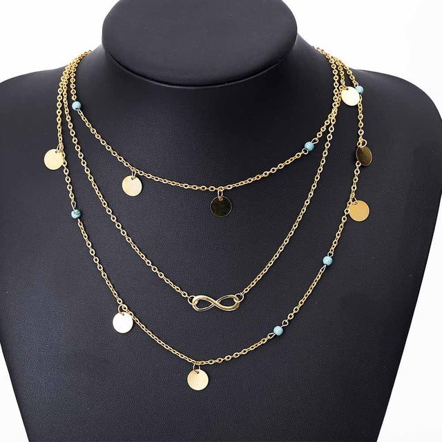 Gold Color Multi Layer Necklace