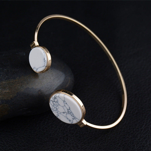 Natural Stone Cuff Bracelets